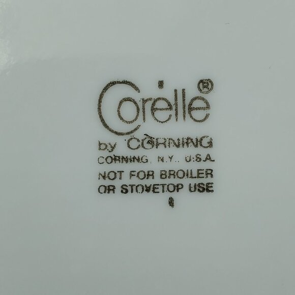 Corelle Wildflower Medium Serving Bowls Corning White Vegetable Bowls Green Band - Picture 8 of 10